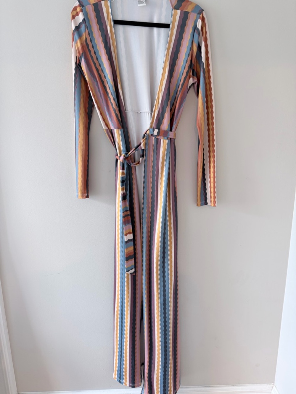 Flying Tomato Multicolor Striped Wrap Jumpsuit